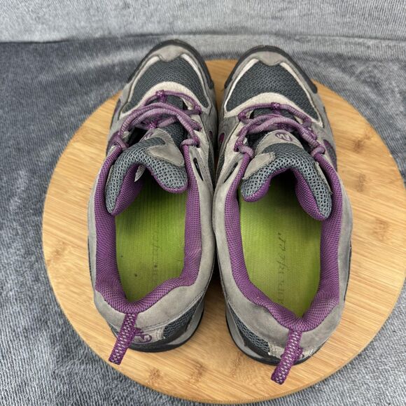 Merrell Hiking Shoes Womens Size 10.5 Gray Purple Trail Air Cushion Mesh J24362 - Picture 5 of 9